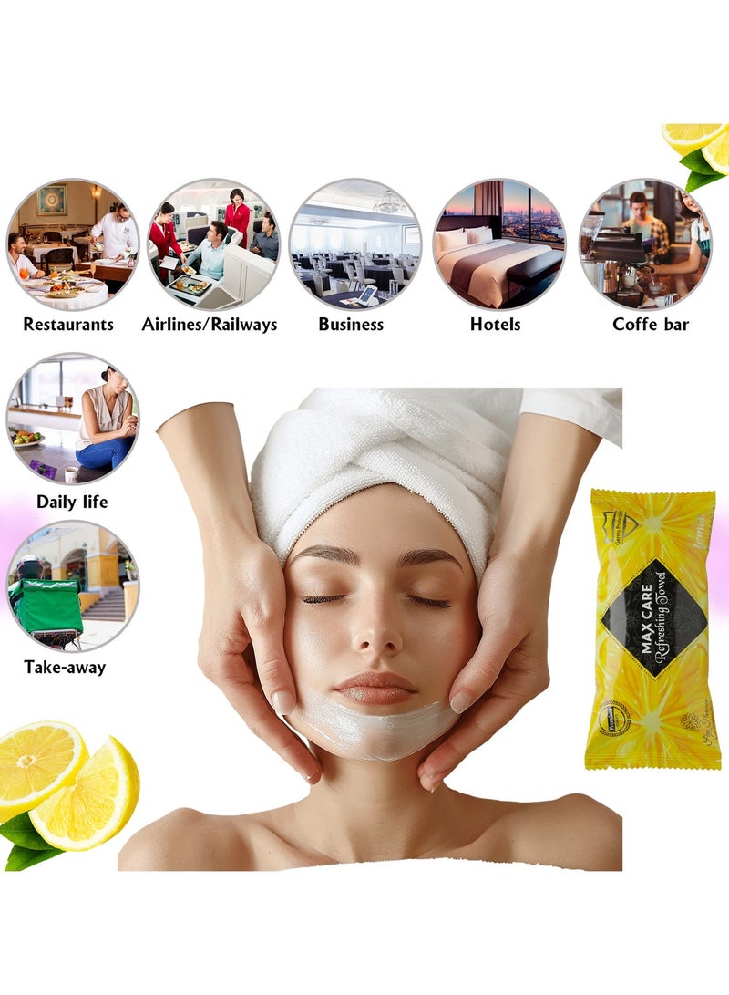 ماكس كير عبوة من 50 منشفة مبللة منعشة للجيم والصالون، منشفة تبريد، مناشف مبللة للاستخدام مرة واحدة، منشفة منعشة لإزالة المكياج. - Image 4